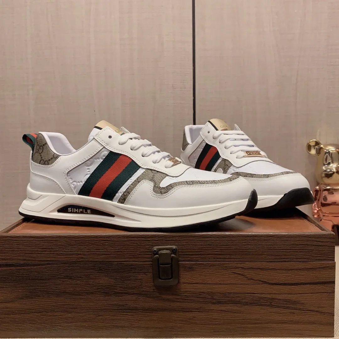 Men's Men's Shoes💰420💰💰🎩🎩[Lightning][Lightning] "Gucci*" The latest and most popular casual sports shoes, top brand [seduce] luxury~purchase, top~quality. [Strong] The upper is made of imported breathable cowhide with material ➕ breathable sheepskin feet (•) and fine workmanship. The original stylish and stylish soft rubber wear-resistant and non-slip outsole is light and comfortable on the feet. The real thing looks better when photographed in real life. 122: code: 38-44, can be customized to 45, 2️⃣ colors available